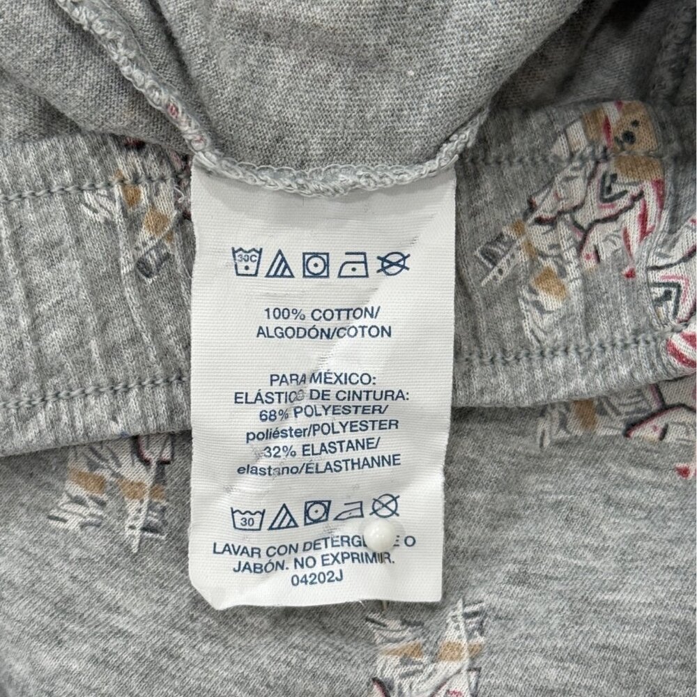 Polo Ralph Lauren Size L Sleepwear Pajama Pants Joggers Grey Bear Flag Print - Picture 8 of 8